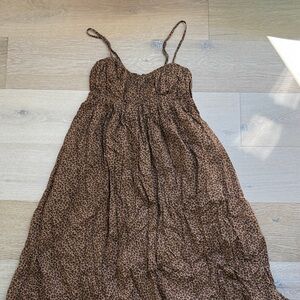 J. Crew Brown Leopard Print Maxi Dress